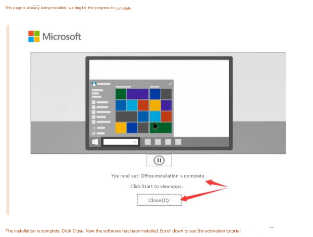 Installation completed