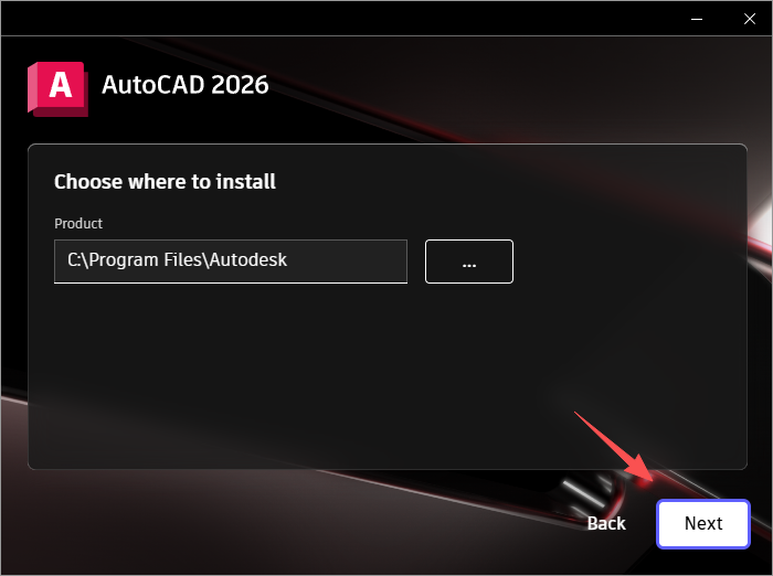 AutoCAD installation complete